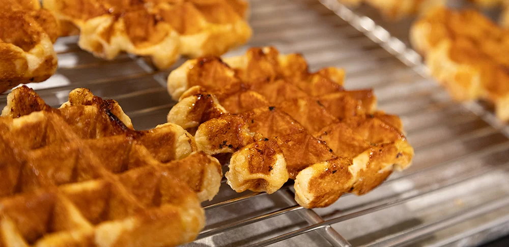 Warme Luikse wafels bij Cremerie Oostende